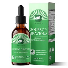 Soursop Graviola Extract Drops with SEA MOSS + BLACK ELDERBERRY Support Immunity