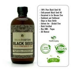 Black Seed Oil 100% Pure Natural Cold Pressed Cumin Nigella Sativa Non GMO GLASS