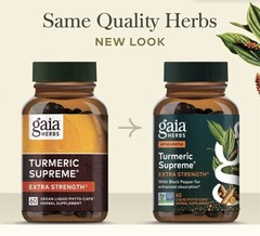 Gaia Turmeric Supreme, Extra Strength, 240 Vegan Liquid Phyto-Capsules