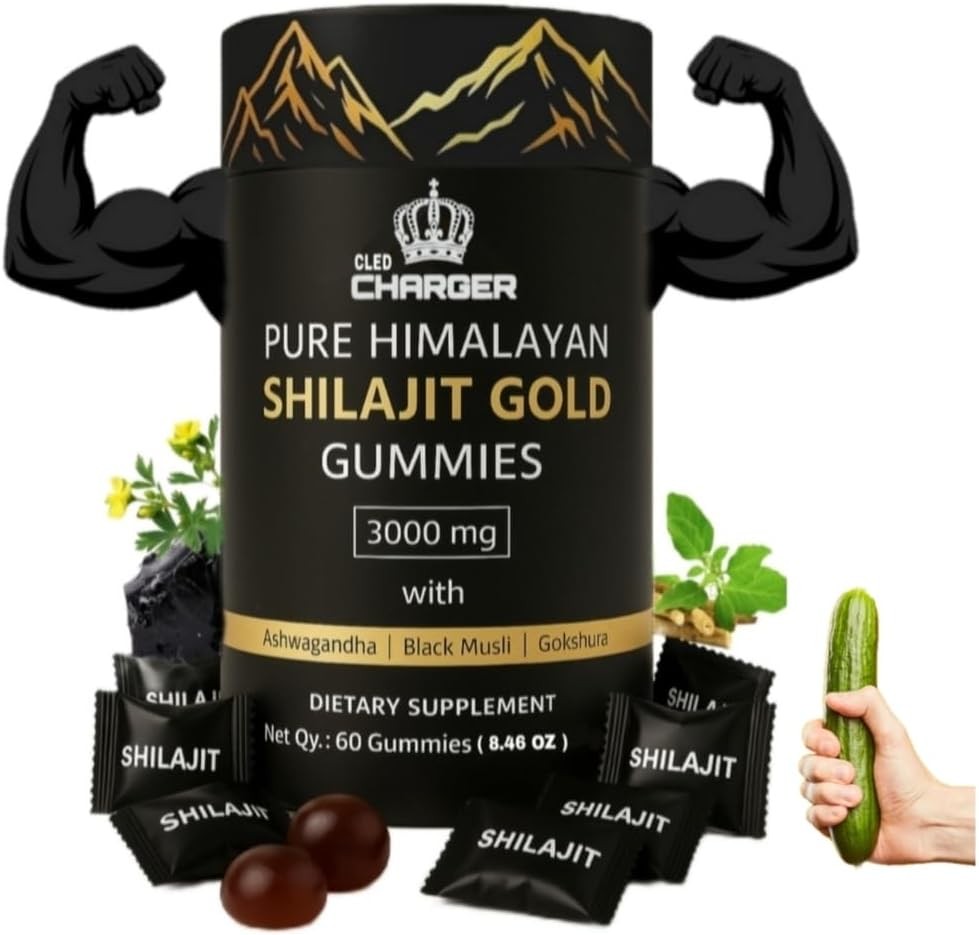 Shilajit Gummie, Himalayan Natural Shilajit Gummies, No Added Sugar with Ashwaga