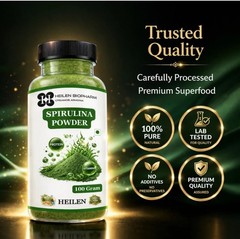 100% Spirulina Powder | Nutrient-Rich Superfood | No Additives | 100 g