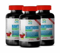 blood pressure support HAWTHORN BERRY 665mg natural pills 3 Bottles 120 Capsules