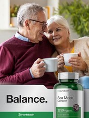 Sea Moss Capsules 2250mg | 120 Count | Bladderwrack & Burdock Root | by Horbaach