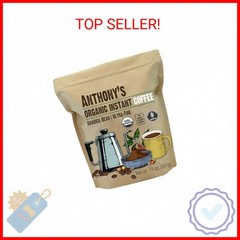 Anthony’s Organic Instant Coffee,14oz, Ultra Fine Microground, Gluten Free, Arab