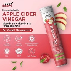 The Body Reserve Apple Cider Vinegar | 60 Tablets Pack Of 3 (Green Apple) B766