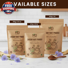 Instant Chicory Root Powder 227 Gram (0.5 Lb / 8 Oz) | Roasted & Granulated | Gl