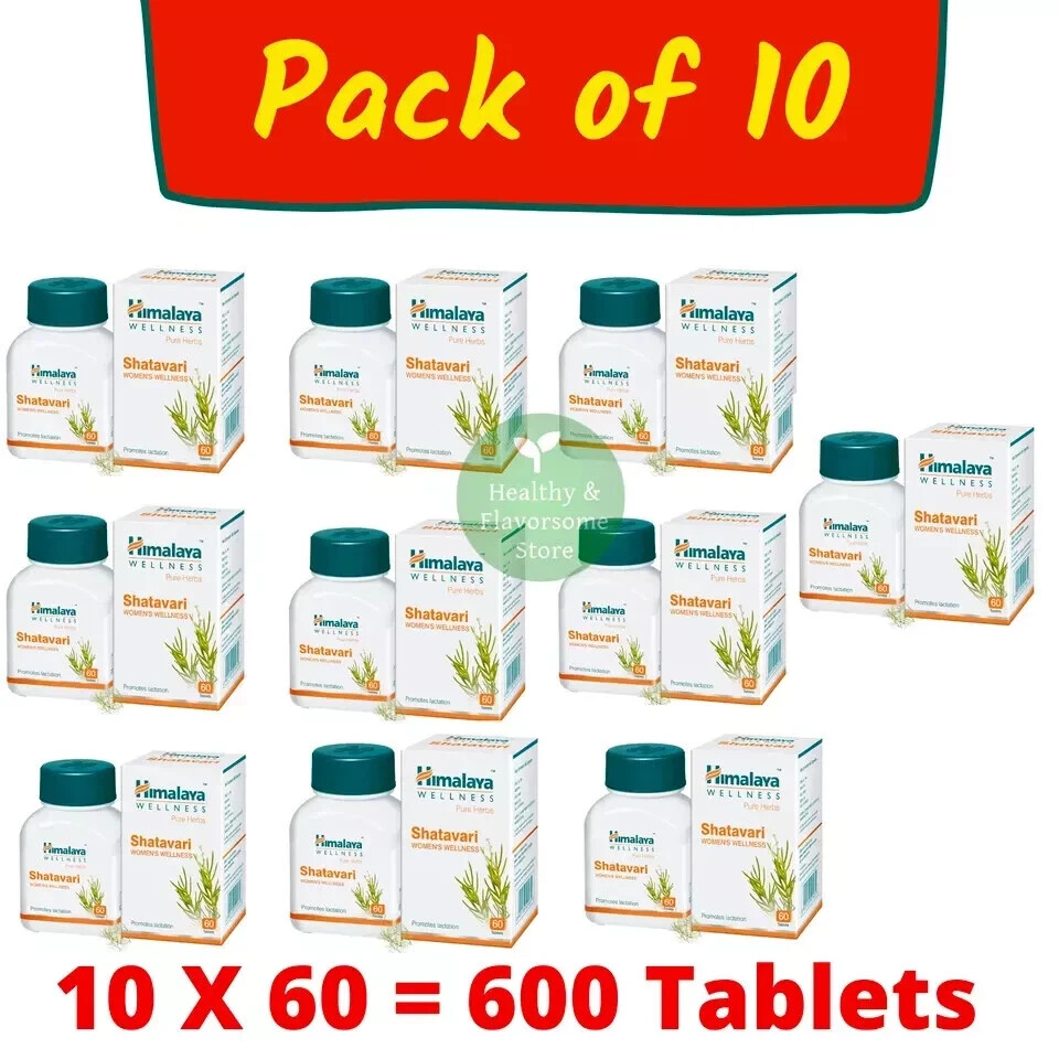 🌿 Himalaya Shatavari 60 Tablets Each | Pack of 10 | Expiry 02-2027
