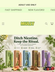 MULLY Mullein Diffuser Plant-Based Nicotine Free Mint ,Berry ,Menthol,Peach,Toba