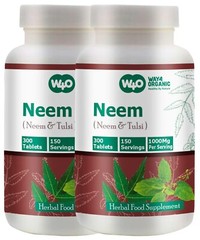 Neem Tulsi Tablets, 300 Pills, 150 Servings. Equal Ratio of Neem & Tulsi(3 Pack)