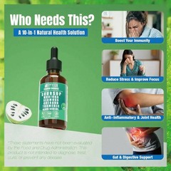 10 in 1 Soursop Bitters Liquid Drops Herbal Extract 2oz Vegan Non GMO