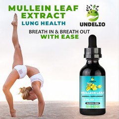 Undelio Mullein Leaf Extract For Hung Cleanse 2 oz Respiratory & Immune Support