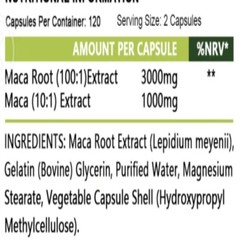 Maca Root 4000mg Herb Supplement Support Men Health,Muscle Strength 120 Capsules