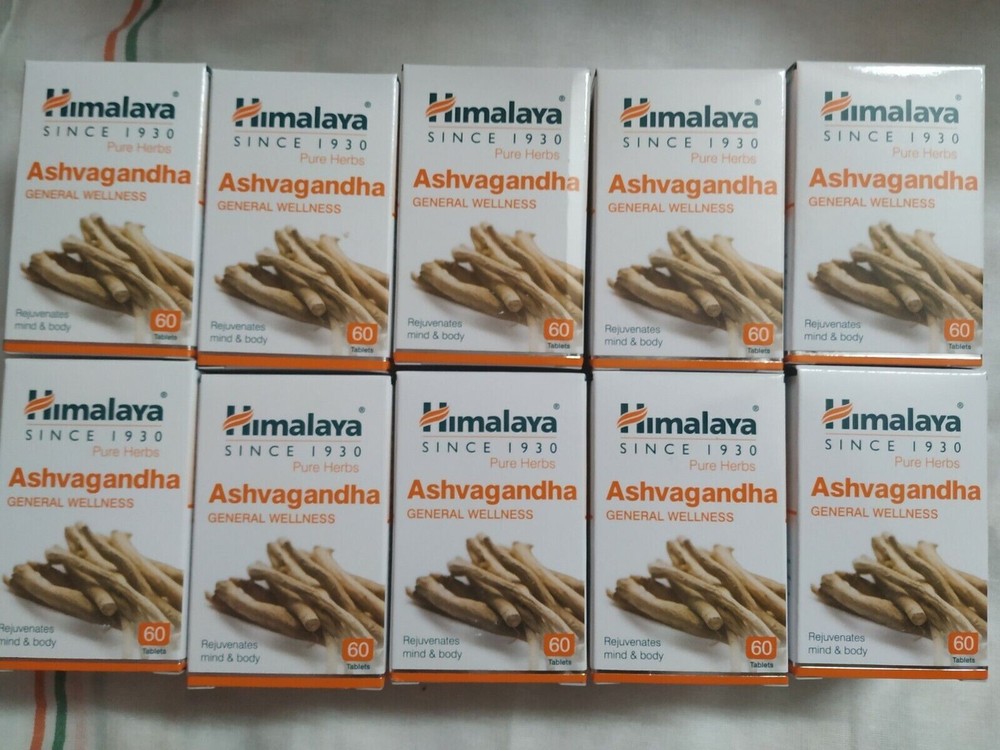10 X Himalaya Ashwagandha Ashvagandha General Wellness 60 TABS FREE SHIP