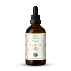 HerbEra Blue Vervain Alcohol-FREE Tincture, Organic (Verbena Hastata)