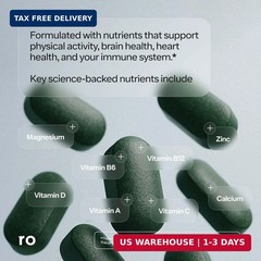Daily Multivitamin for Men | Supports Physical Activity, Brain + Heart Health…