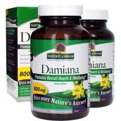 Damiana Leaf 800mg 2X90 Vegetarian Capsules Nature’s Answer Turnera diffusa
