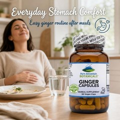Best Ginger Capsules for Digestion? Pure Mountain Botanicals with Organic Ginger
