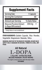 serotonin brain supplement – L-DOPA EXTRACT 350 MG immune 2 Bottle 120 Capsules