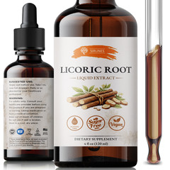 Licorice Root Liquid Extract Drops 4oz Organic Glycyrrhiza Glabra Herbal Tinctur
