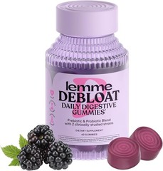 Lemme Debloat – Digestive & Gut Health Gummies with 2 60 Count (Pack of 1)