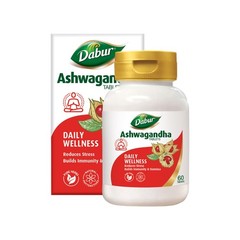 Organic Ashwagandha Tablet Supplement w/ Black Pepper Root Powder 60Pcs