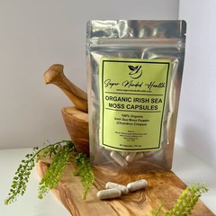 Organic Irish Sea Moss Capsules 750mg Sebi Raw Chondrus Crispus