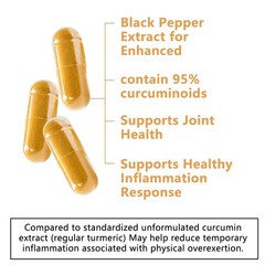 Turmeric Curcumin With Black Pepper,Support Joint Health High Absorption 120caps