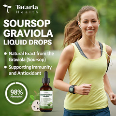 Totaria Pure Soursop Bitters Liquid, Soursop Oil Organic Leaf Exact (2 Fl Oz)