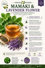 Mamaki & Lavender Herbal Tea Blend | Caffeine-Free Loose Leaf | Made in Hawaii