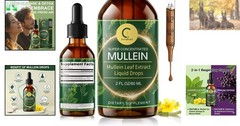 Ultra-Concentrated Mullein Drops with Elderberry – Alcohol-Free & 2 FL OZ