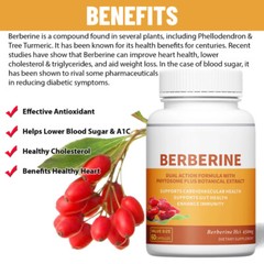BERBERINE WITH PHYTOSOME PLUS BOTANICAL EXTRACT SUPPORTS CARDIOVASCULAR HEALTH