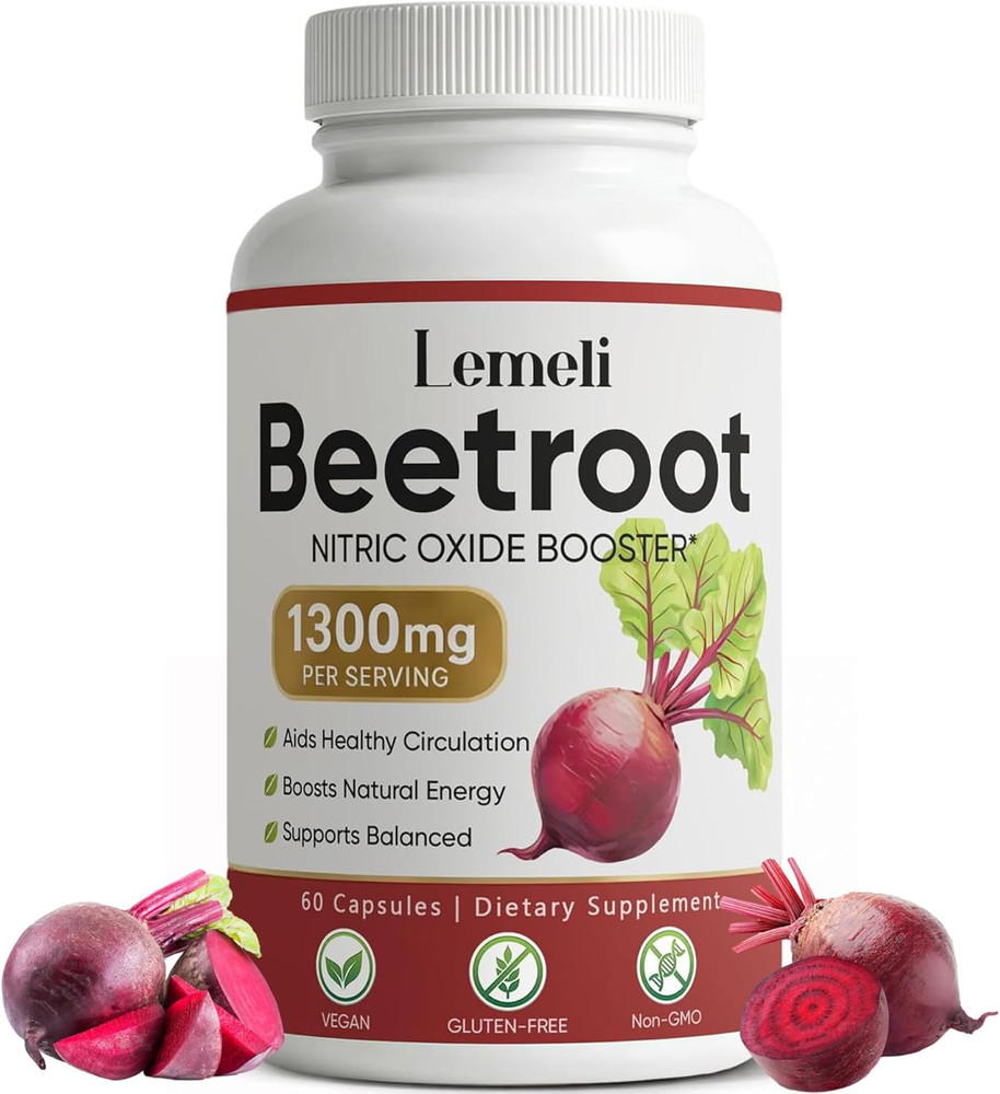 Lemeli Beet Root Capsules with Beetroot Powder Extract – Plant Based Formula for