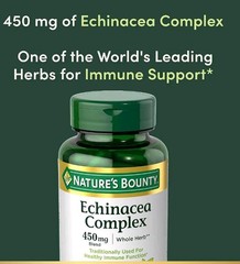 Nature’s Bounty Echinacea Complex 450mg 100 Capsules Immune Support Non-GMO