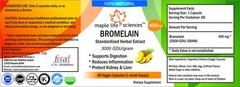 Bromelain 3000 GDU/GM Capsules highest natural potency of proteolytic Enzyme