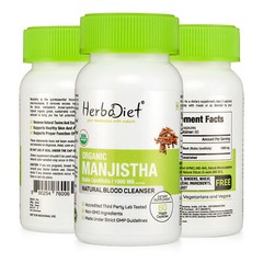 Organic Manjistha Root Capsules Rubia Cordifolia Detox Ayurvedic Blood Purifier