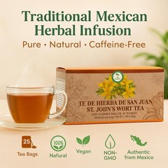 Hierba De San Juan TE (St. John’s Wort tea) 25 tea bags, vegan, 100% Natural