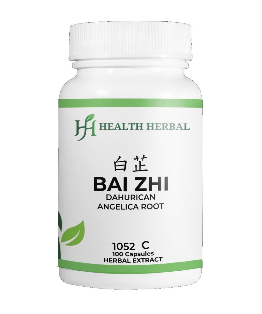 2 Bottles Health Herbal-Bai Zhi/Dahurican Angelica Root 100 Capsules/Bottle