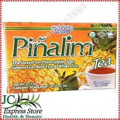 PINALIM TEA BASED ON PINEAPPLE FLAX GREEN TEA RED TEA WHITE TEA 30 TEA BAGS GN+V