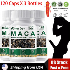 Maca Root Capsules 10000mg, Peruvian Maca Extract for Men & Women 360 Capsules