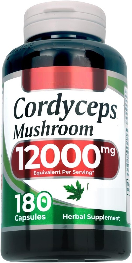 Cordyceps 12000mg per 3 Caps – 180 capsules Polysacchirides No Preservatives
