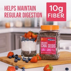 Organic Chia Seeds 2 lbs, 32 Oz, with Omega-3, Non-GMO, Gluten Free, Keto Die…