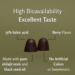 Pure Shilajit Gummies for Men & Women, Shilajit with Black Seed Oil, – 60Pcs