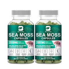 240 Pills Organic Sea Moss Capsules Irish Sea Moss with Bladderwrack Burdock