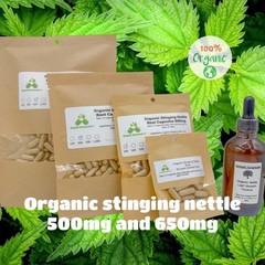 Organic Stinging Nettle Root (Urtica dioica) 500mg or 650mg vegetarian