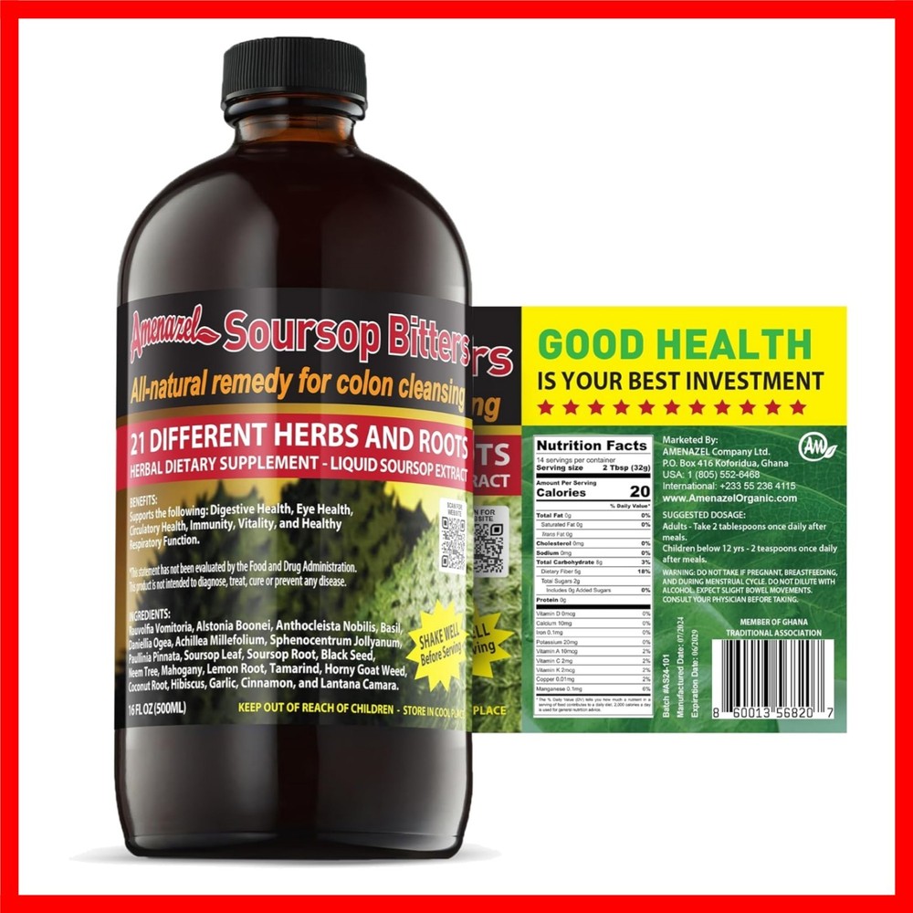 Organic Soursop Bitters, 16 fl oz