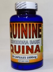 Quinine/Cinchona/peruvian bark jesuit’s bark quinine tree 90/1000mg Natural Caps