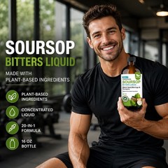 H4HERBS Soursop Bitters Liquid 3 Pack | 20-in-1 Herbal Blend | Black Seed