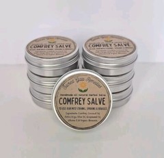 Comfrey Salve, Extra Strength, Pain Back Neck Knees Bones Inflammation, Organic
