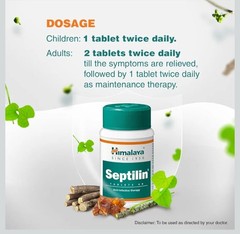Himalaya Septilin 5 BOX 300 tablet Vegetarian Botanical 100% Pure Herbles.