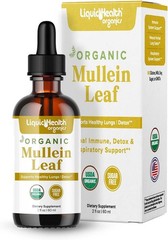 LIQUIDHEALTH USDA Organic Mullein Leaf Extract Drops for Lungs – Herbal Cleansin
